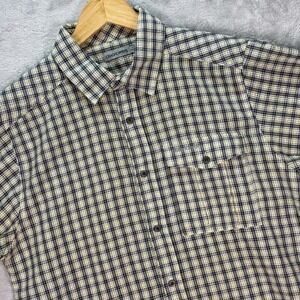 Craghoppers Plaid Button Up Short Sleeve Shirt Outdoor Travel Mens Sz M
